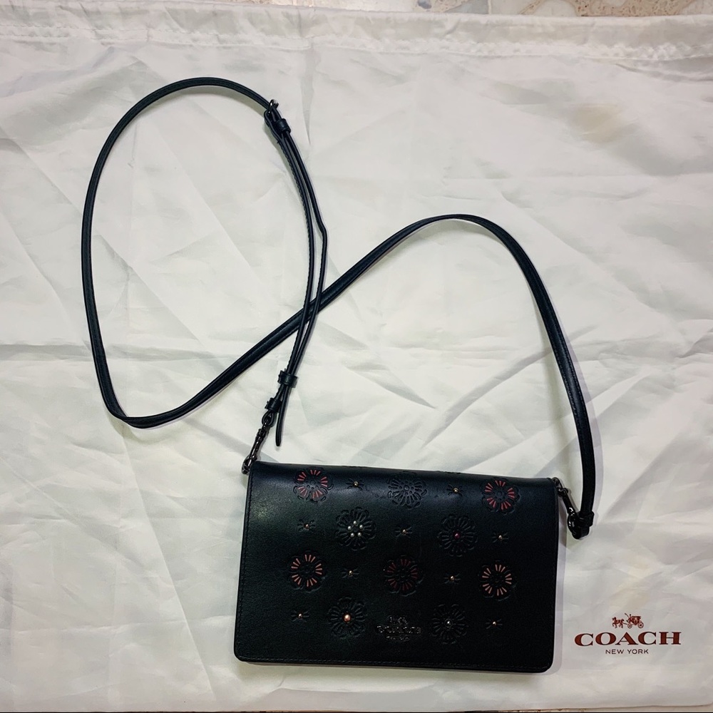 Coach Foldover Crossbody Clutch Bag NEW